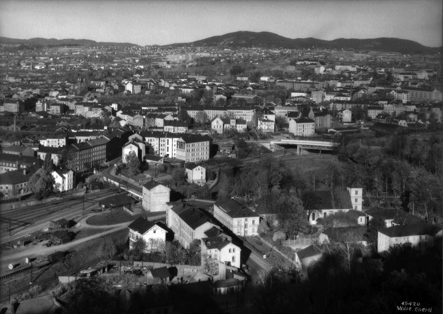 Gamle oslo fra sett fra ekebergskrenten